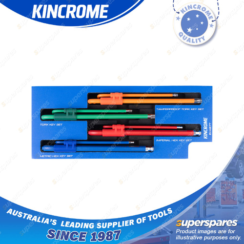 36 Pcs of Kincrome Truck Box Hex & TORX Keys Set EVA Tray - Long Series