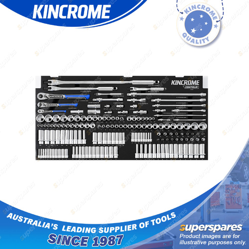 165 Pcs of Kincrome Contour 42" Top Tray LOK-ON Sockets & Accessories EVA Tray