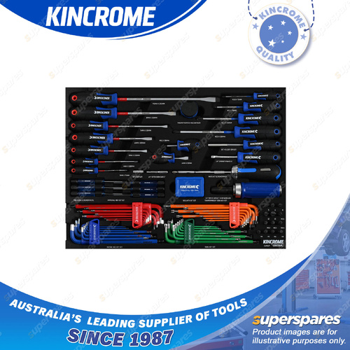 115 Pcs of Kincrome Contour Torquemaster Screwdrivers & Fastening EVA Tray