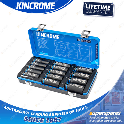14 Pcs of Kincrome 1/2" Drive Deep Impact Socket Set - Metric EVA Tray