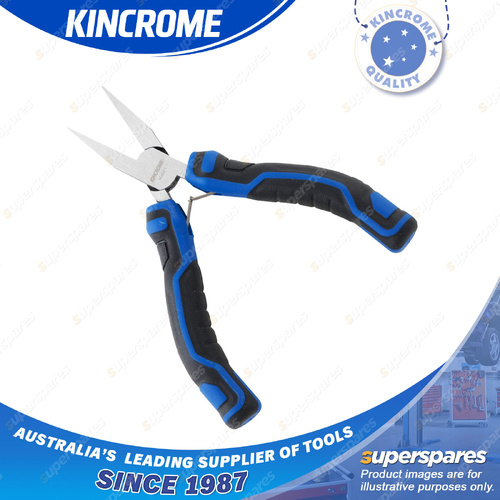 Kincrome 120mm Mini Flat Nose Plier - Soft Grip Handles Chrome Vanadium Steel