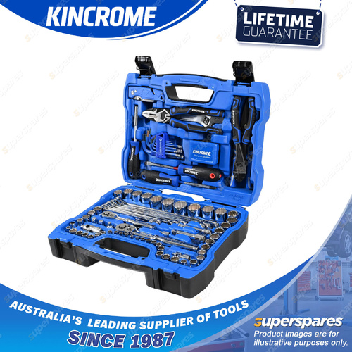 116 Pcs of Kincrome Portable Tool Kit - 1/4" 3/8" Sockets & Accessories
