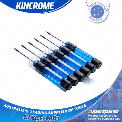 6 Pcs of Kincrome Precision TORX Screwdriver Set - T5 T6 T7 T8 T9 T10