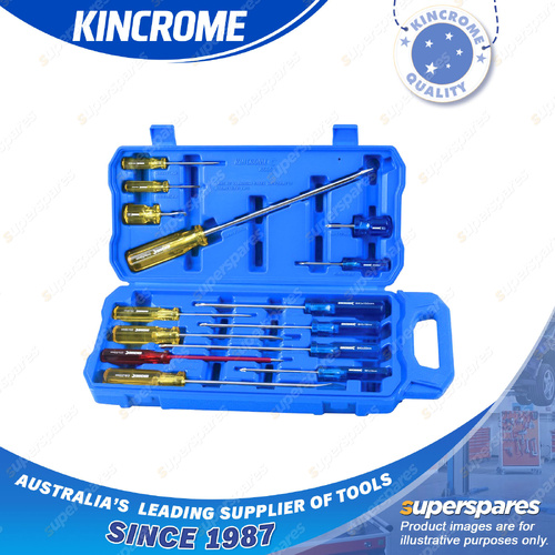 14 Pcs of Kincrome Screwdriver Set Acetate Handles - Phillips & Blade Drive Type