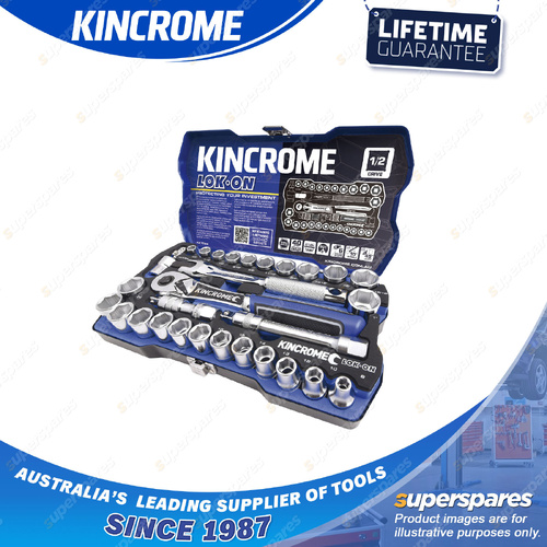29 Pcs of Kincrome 1/2" Drive LOK-ON Socket Set - Metric & Imperial