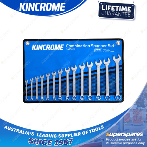 14 Pcs of Kincrome Combination Spanner Wrench Set - Metric Chrome Vanadium Steel