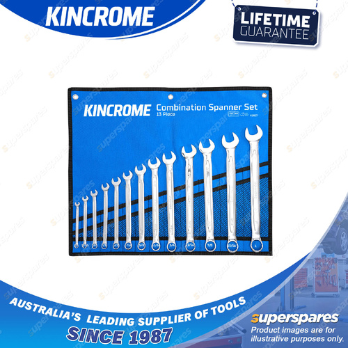 13 Pcs of Kincrome Combination Spanner Wrenches Set - Mirror Polish Finish