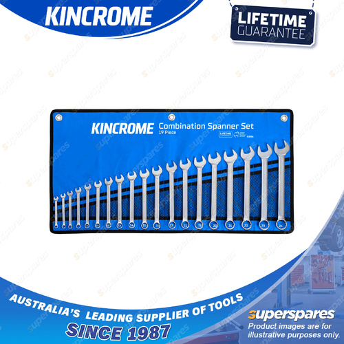 19 Pcs of Kincrome Combination Spanner Set - 6mm-24mm Metric Satin Finish