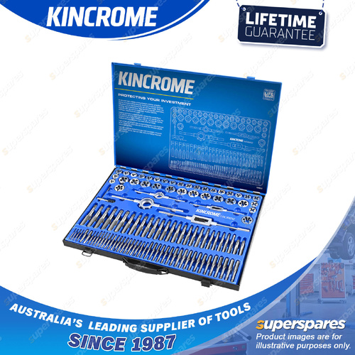 110 Pcs of Kincrome Tap & Die Set - NC / NF / Metric & Imperial Tungsten