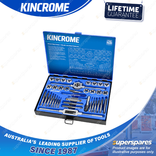39 Pcs of Kincrome Tap & Die Set - Metric Alloy Steel Hardness Rating HRC 58-62