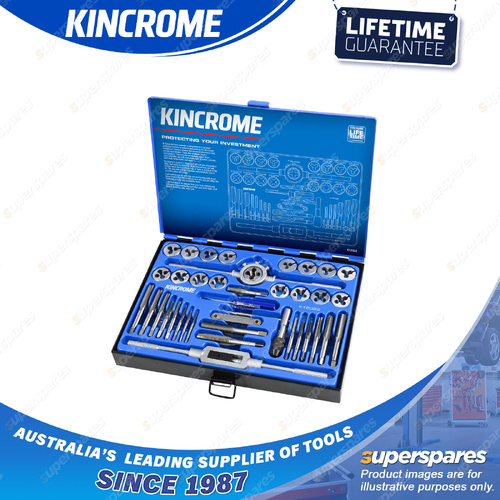 39 Pcs of Kincrome Tap & Die Set - Imperial Alloy Steel HRC 58-62