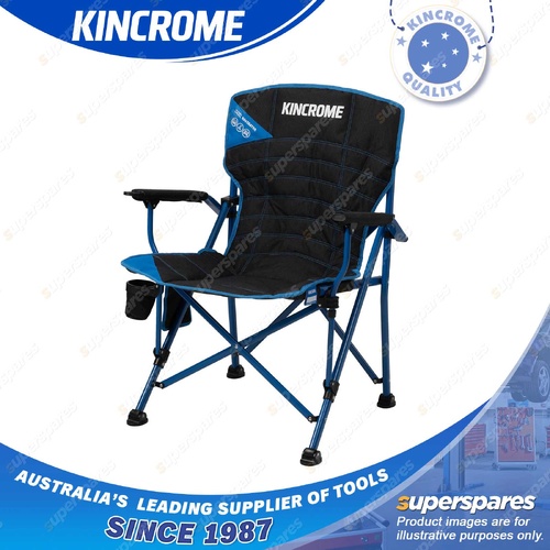 Kincrome Camp Chair - Padded All-Over Design with Alloy Steel Frame & Pivot Feet