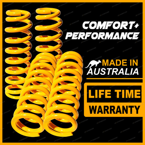 Front Rear King Raised Comfort Coil Spring for Ford Ranger Raptor PY 22-On Black