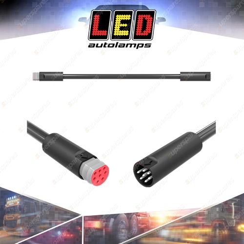 LED Autolamps 7 Core Cable With Male and Female Plugs 5 Metre Cable - Bulk