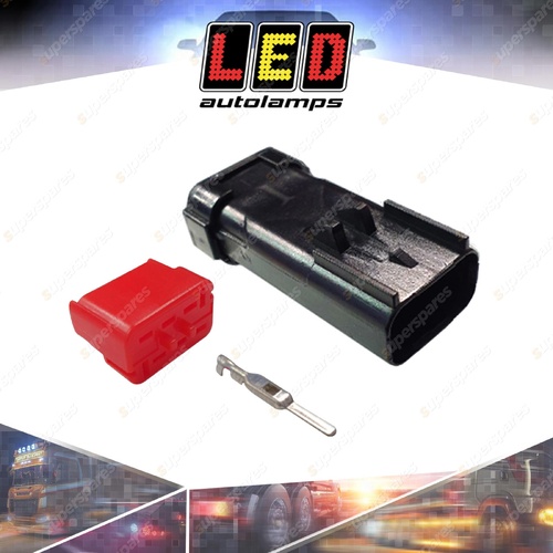 LED Autolamps Vehicle Patch Connectors 6 Pin Male Includes Terminals and Clips