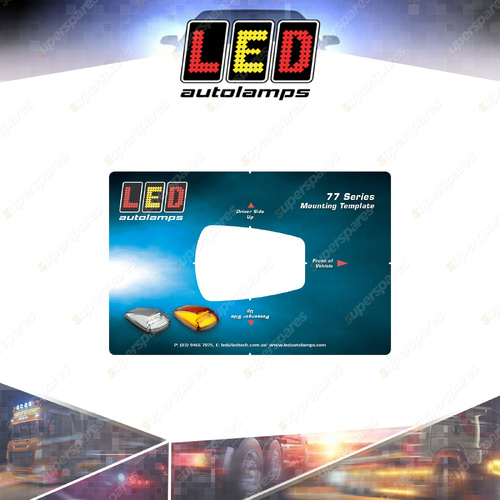 LED Autolamps 77 Series Magnetic Mounting Template Suit Universal