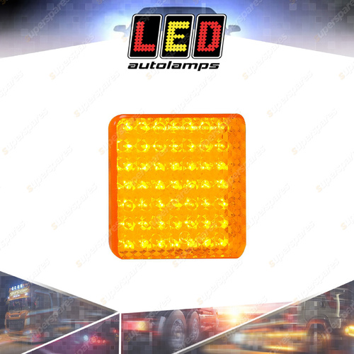 LED Autolamps Replacement Amber Light Lens Only 100x100mm with 30cm Wire
