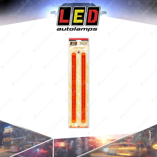 LED Autolamps Sequential Indicator Rear Strip Light Coloured Lens Twin Blister