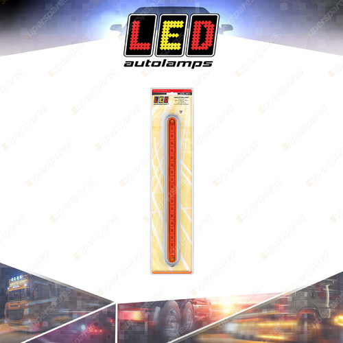 LED Autolamps Rear Indicator Strip Light Chrome Bracket Coloured Lens Blister