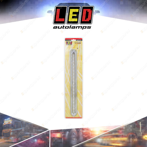 LED Autolamps Rear Indicator Strip Light Chrome Bracket Clear Lens Blister