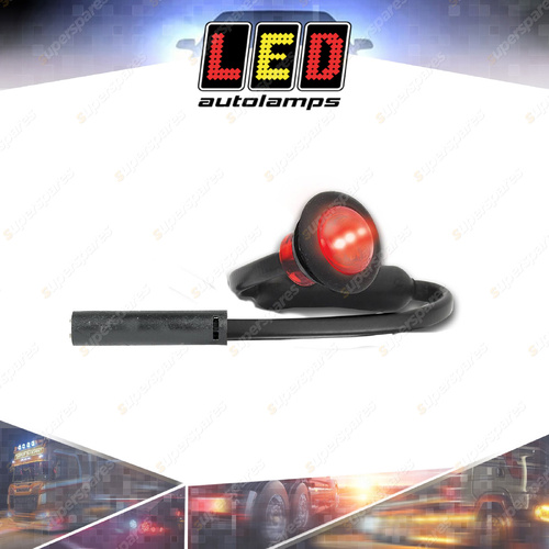 LED Autolamps Red Rear End Outline Marker Light with Female Plug 3 LED Lamp