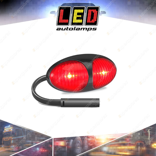 LED Autolamps Red Rear End Outline Marker Light & Female 2 Pin Plug Blister