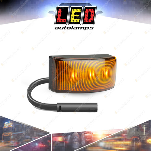 LED Autolamps Amber Side Direction/Side Marker Light 2 Pin Plug 3 LED Lamp