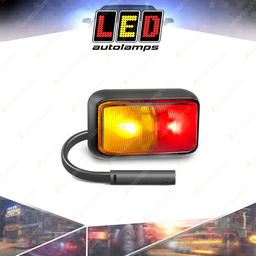LED Autolamps Red Amber Side Marker Light with Female 2 Pin Plug 3 LED Lamp