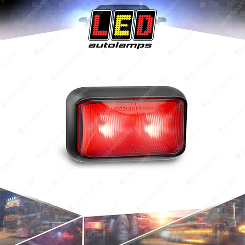 LED Autolamps Red Rear Position Marker Light 3 LED Lamp with 2 Pins 2 Plugs