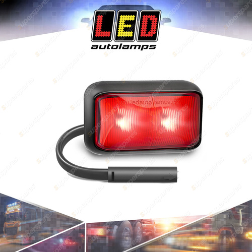 LED Autolamps Red Rear End Outline Marker Light 2 LED with Female 2 Pin Plug