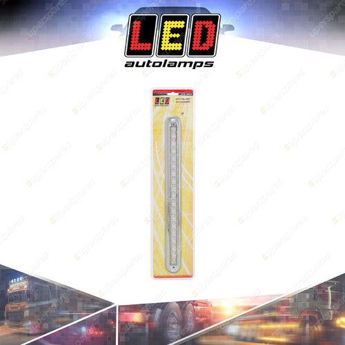 LED Autolamps Stop Tail Light Chrome Bracket 12V Clear Lens 18 LED Lamp
