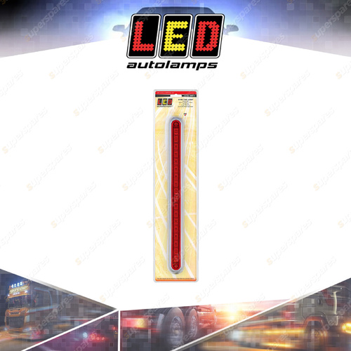 LED Autolamps Stop Tail Light Chrome Bracket 12V Coloured Lens 18 LED Lamp