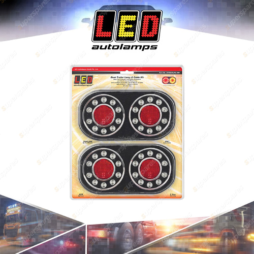 LED Autolamps Stop Tail Indicator Licence Light LHS&RHS 8m Cable Twin Blister