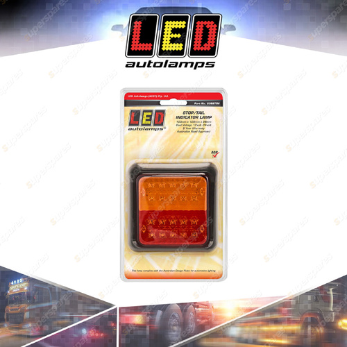 LED Autolamps Stop Tail Indicator Light 24 LED Lamp with Black Bracket Blister