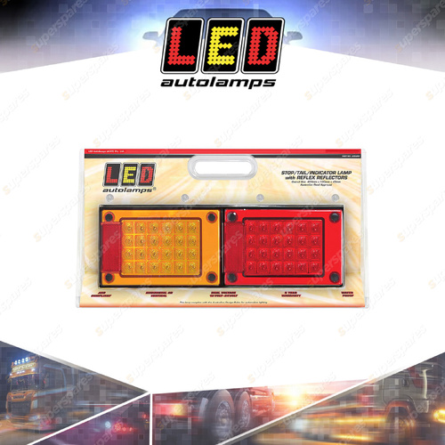LED Autolamps Dual Jumbo Stop Tail Indicator Light 12-24V 48 LED Lamp Blister