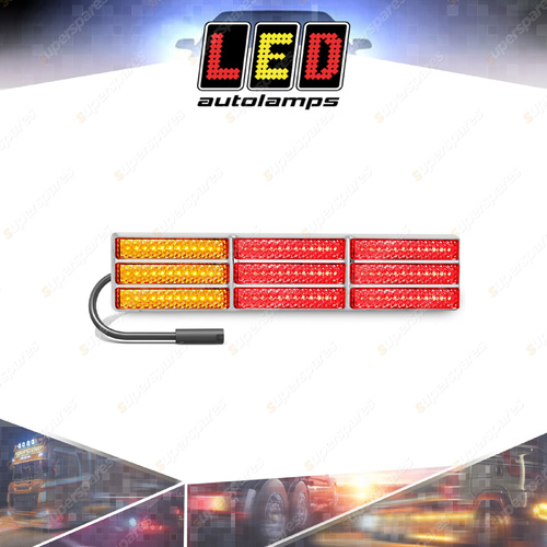 LED Autolamps Stop Tail Indicator Light Chrome Bracket LHS 6 Core Plug Bulk