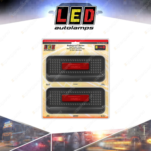 LED Autolamps Stop Tail Indicator Licence Reflector Light 40cm Cable 2 Blister