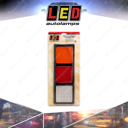 LED Autolamps Stop Tail Indicator Reverse Light 123 LED Lamp 12-24V Blister