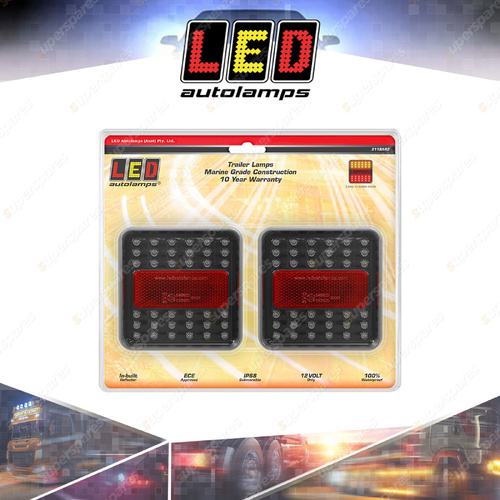 LED Autolamps Stop Tail Indicator Reflector Light 36 LED Lamp 12V Twin Blister