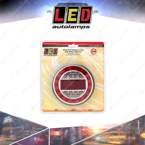 LED Autolamps Stop Tail Indicator Reflector Light Central Square 125mm Blister