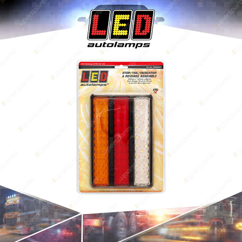 LED Autolamps Stop Tail Indicator Reverse Light 97 LED Lamp with Black Bracket