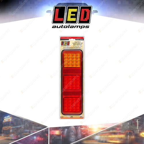 LED Autolamps Stop Tail Indicator Reflector Light 48 LED Lamp 12-24V Blister