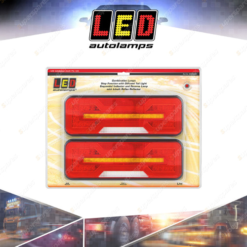 LED Autolamps Stop Tail Indicator Reverse Reflector Sequential Twin Blister