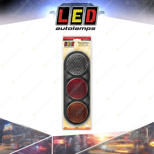 LED Autolamps Stop Tail Indicator Reverse Light Coloured Lens Black Bracket