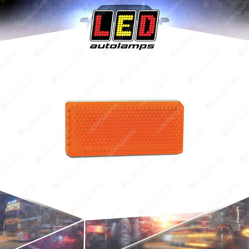 LED Autolamps Amber Reflex Reflector 70x30x6mm Truck Caravan Trailer Box of 100