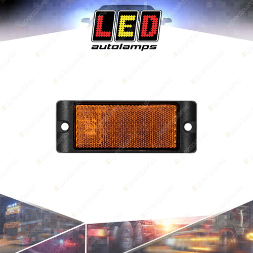 LED Autolamps Amber Reflex Reflector with Mount Bracket Truck Caravan Box of 100