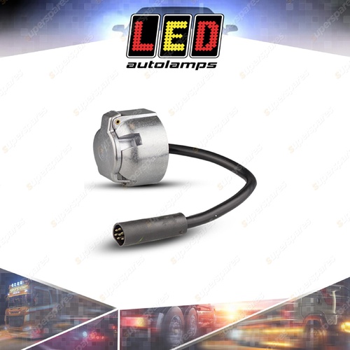 LED Autolamps 7 Pin Female Trailer Coupling Socket 200mm Trailer Base Bulk