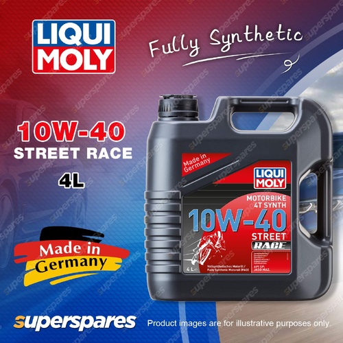 LIQUI MOLY Fully Synthetic 10W-40 Street Race Motorbike 4 Stroke Engine Oil 4L