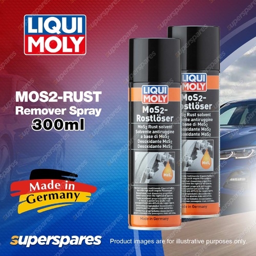 2x Liqui Moly MoS2-Rust Remover Spray 300ml Excellent Lubricant for Moving Parts