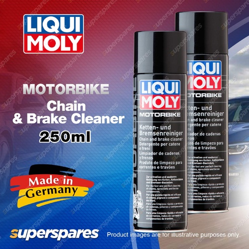 2 x Liqui Moly Motorbike Chain & Brake Cleaner 500ml - Rapid Efficient Cleaning